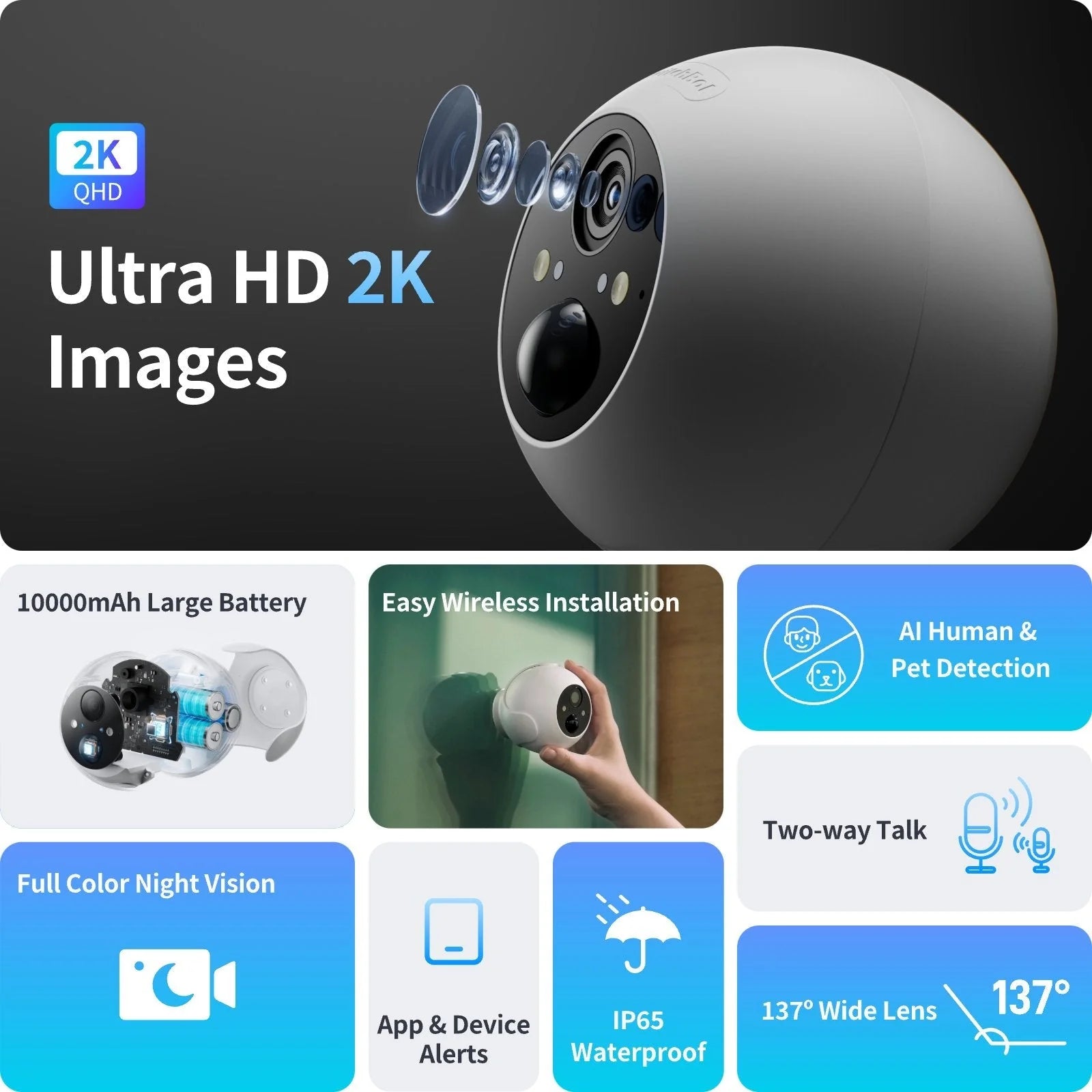 SwitchBot Outdoor Spotlight Cam – Smart Outdoor Security Camera