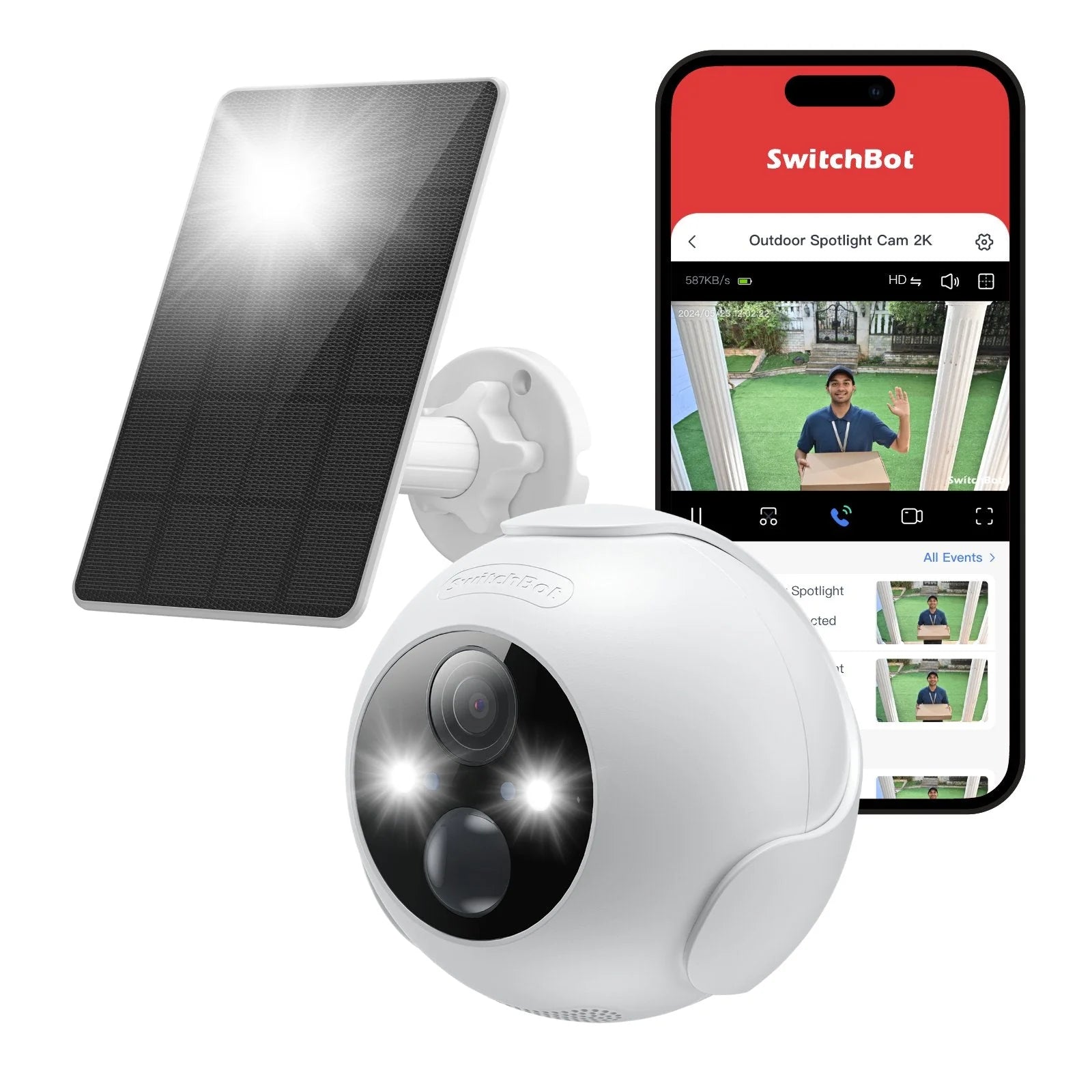 SwitchBot Outdoor Spotlight Cam – Smart Outdoor Security Camera
