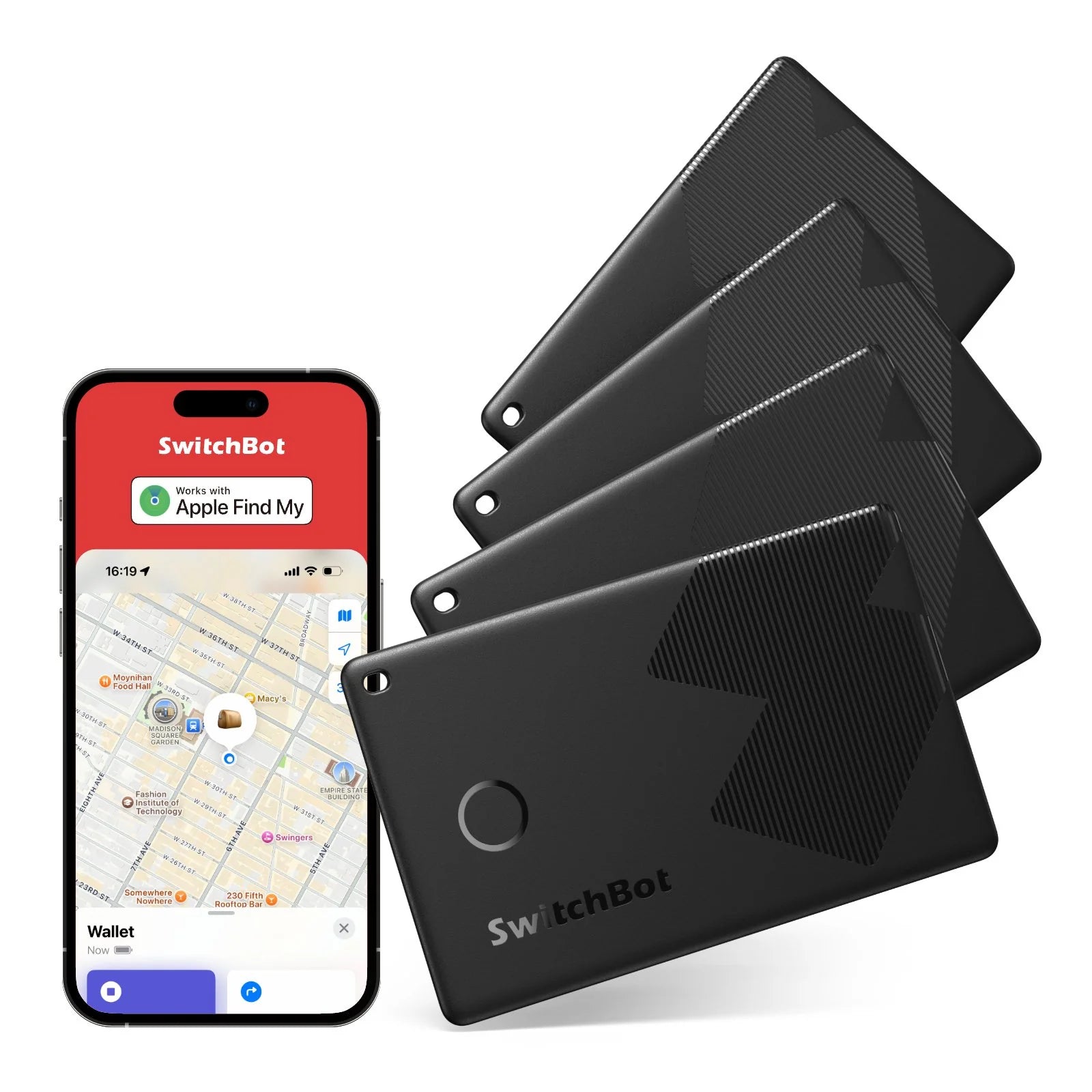 SwitchBot Wallet Finder Card - W2500032 GPS Tracking Devices